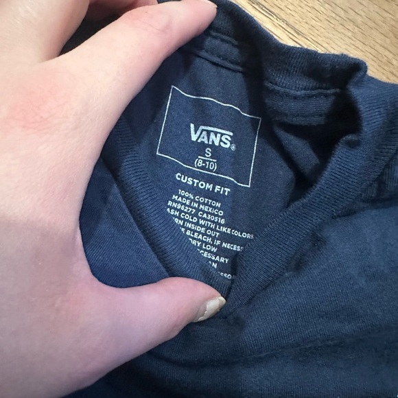 Vans Navy Blue Custom Fit Ombre Tee Size Small - Picture 3 of 4